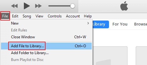 Добавить файлы в библиотеку iTunes
