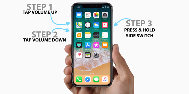 перезапустить iphone x