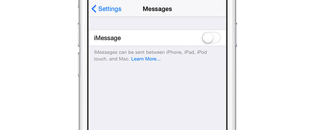 Как отключить iPhone от iPad Отключить iMessage
