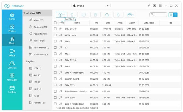 Импортируйте музыку с ПК на iOS