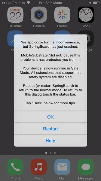 Выйти из безопасного режима iPhone