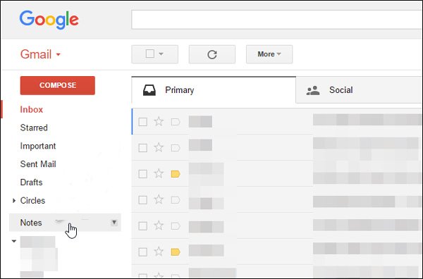 Заметки Gmail